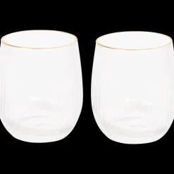 Drinkglazen met gouden rand 2 Stuks | Action NL
